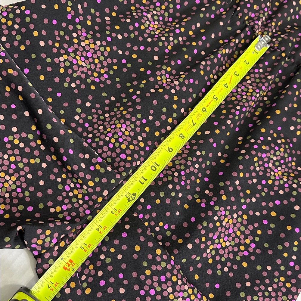 KATE SPADE NEW YORK Disco Dots Cropped Jumpsuit Womens 10 V‎ Neck Retro - Picture 12 of 16